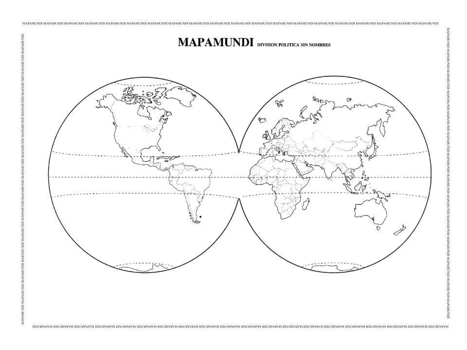 Mapa Mundi con nombres y sin nombres - Descarga e imprime Mapa Mundi con nombres y sin nombres - Descarga e imprime