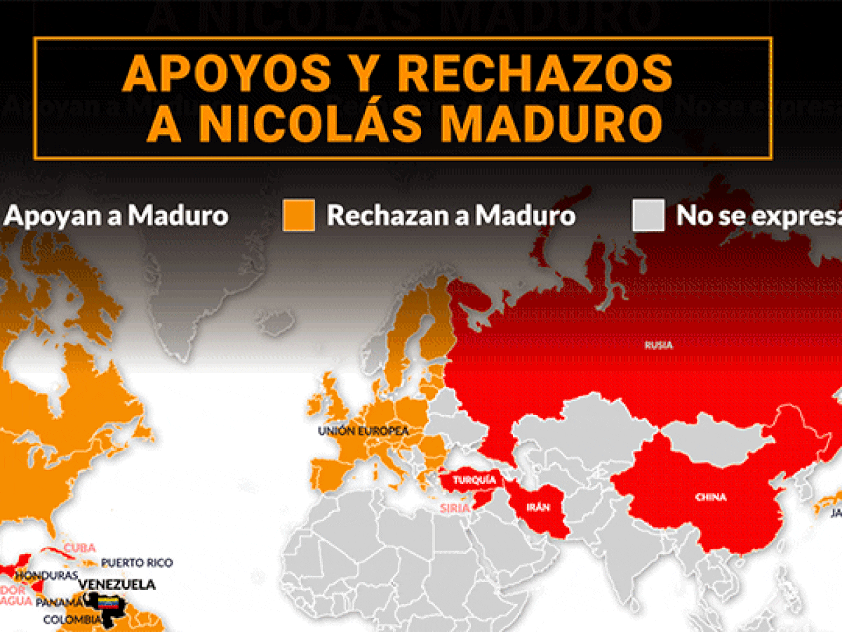 El mapa mundial de apoyos y rechazos al régimen de Nicolás Maduro en Venezuela - Infobae El mapa mundial de apoyos y rechazos al régimen de Nicolás Maduro en Venezuela - Infobae