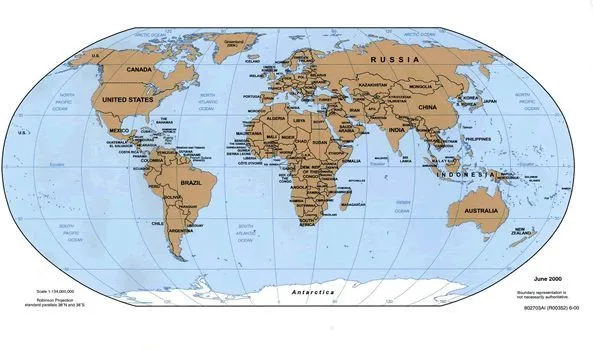 Mapa mundial con los continentes - Imagui