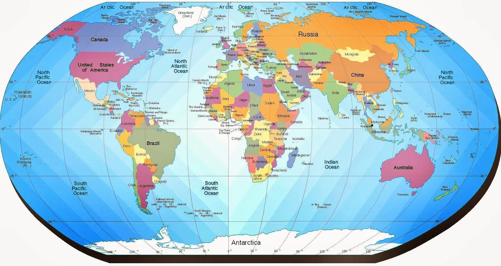 Mapa mundial con nombres