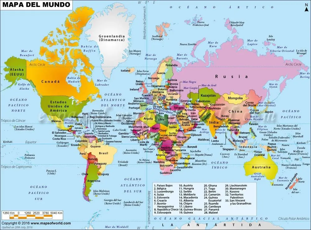 Mapa del Mundo | Mapa Mundial