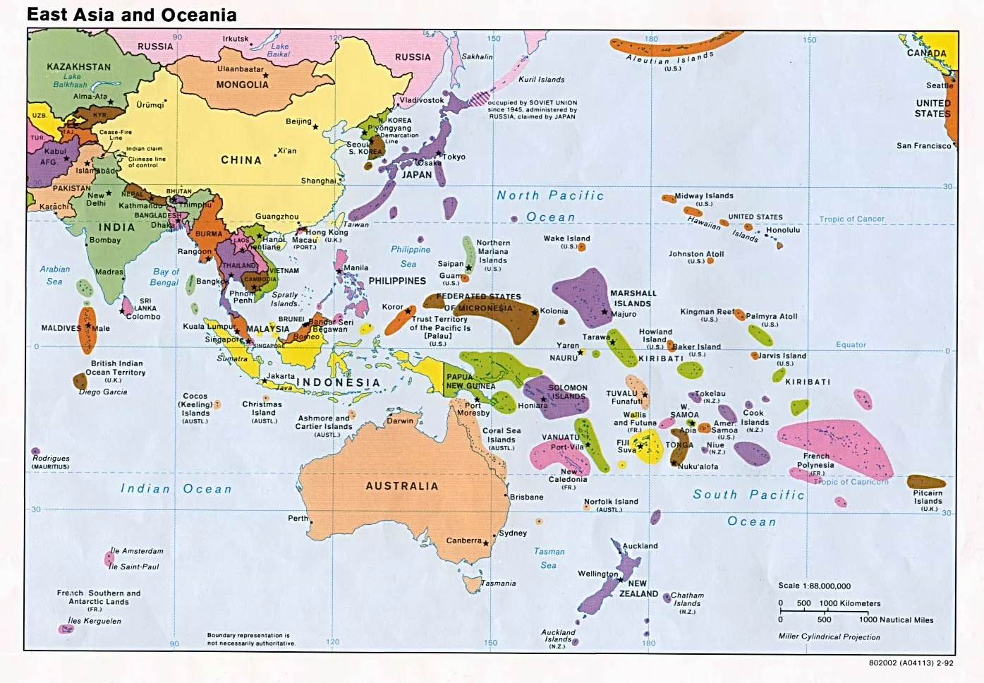 Mapa Oceanía