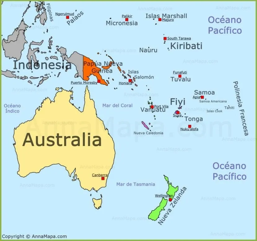 Mapa de Oceanía | Mapa de oceania, Mapa politico, Mapa de europa Mapa de Oceanía | Mapa de oceania, Mapa politico, Mapa de europa