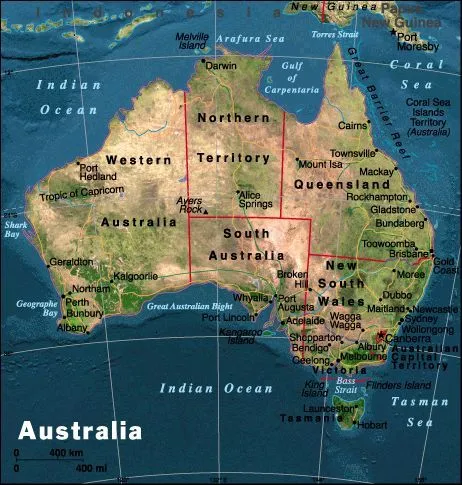Mapa Oceanía