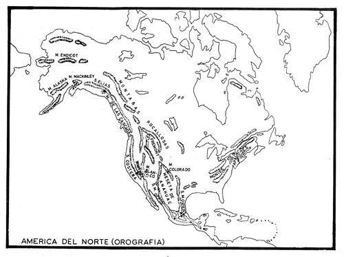 Mapa de la orografía de América del Norte | Pulso Digital Mapa de la orografía de América del Norte | Pulso Digital
