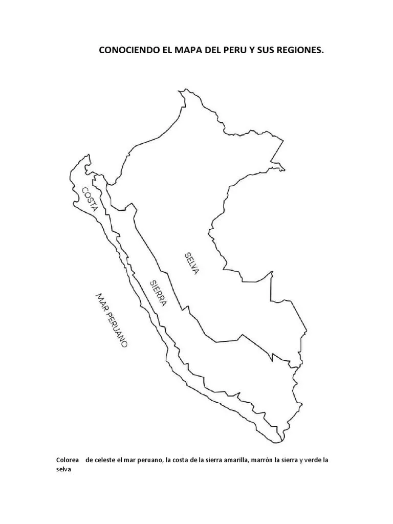 El Mapa Del Peru y Sus Regiones | PDF