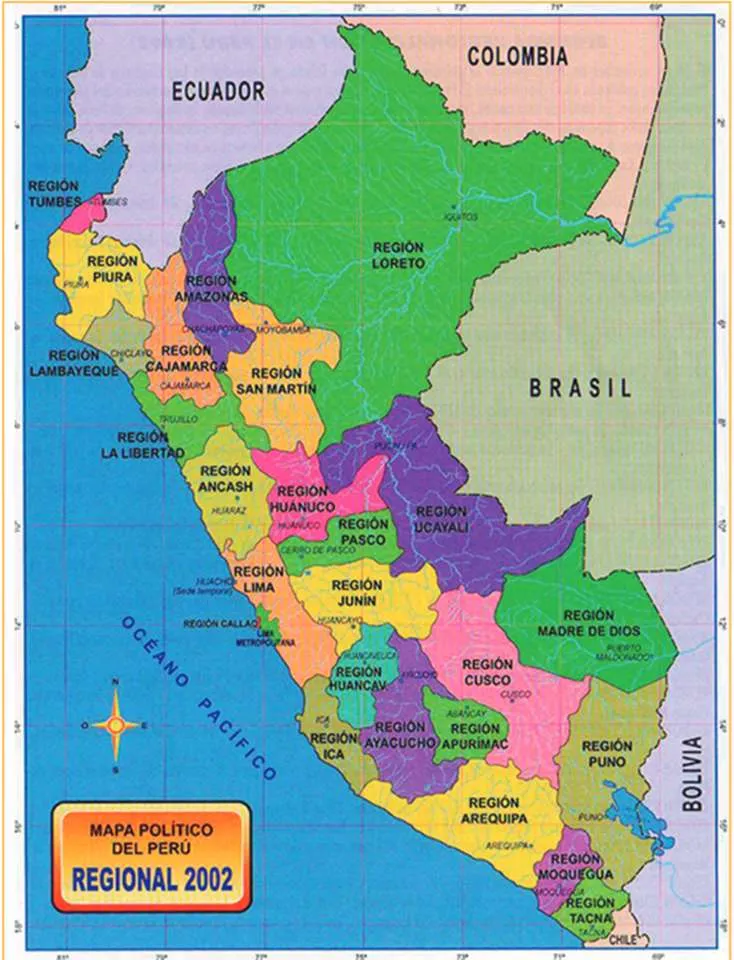 mapa de peru - rompecabezas en línea