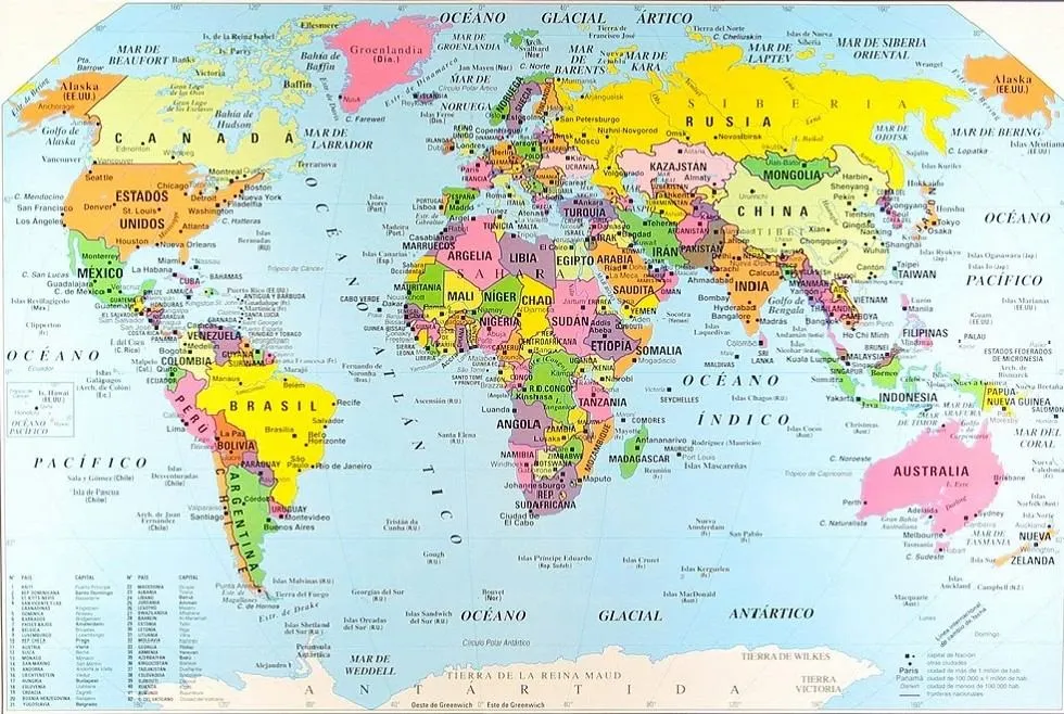Mapa Planisferio N° 6 Político Color 35 Cm X 50 Cm - $ 5,40 en ... Mapa Planisferio N° 6 Político Color 35 Cm X 50 Cm - $ 5,40 en ...