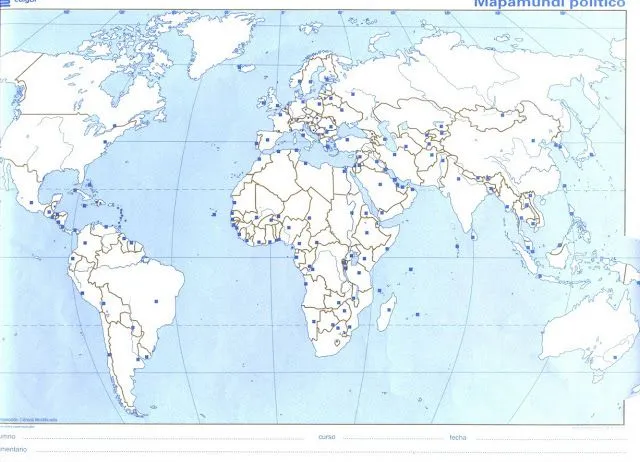 Mapas mudos planisferio fisico - Imagui