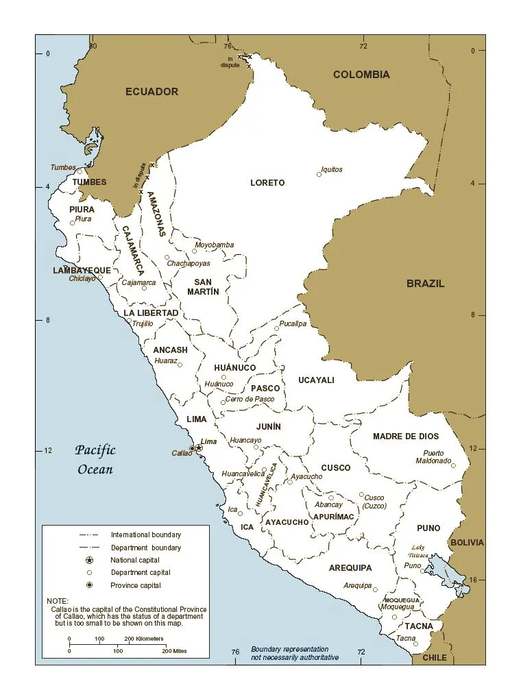 Mapa político y administrativo de Perú con principales ciudades | Perú | América del Sur | Mapas del Mundo Mapa político y administrativo de Perú con principales ciudades | Perú | América del Sur | Mapas del Mundo