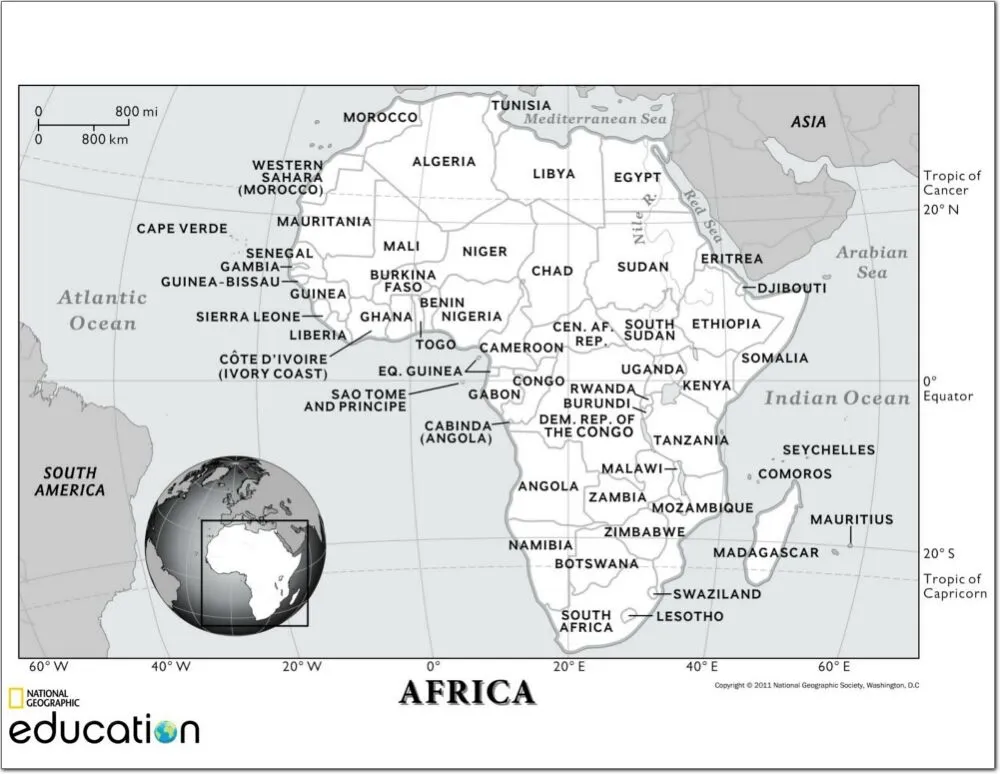Mapa político de África para imprimir Mapa de países de África ... Mapa político de África para imprimir Mapa de países de África ...