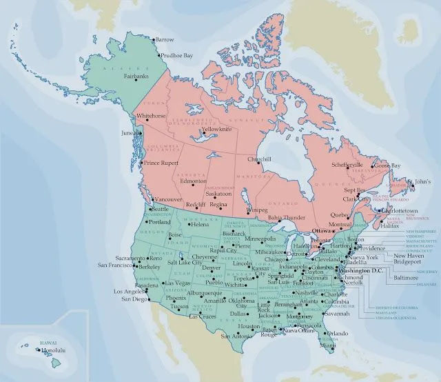 Mapa de oceania con sus paises y capitales - Imagui