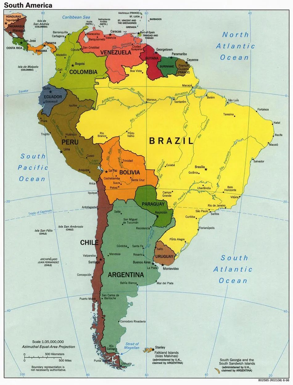 Mapa político de América del Sur para imprimir - Imagui Mapa político de América del Sur para imprimir - Imagui