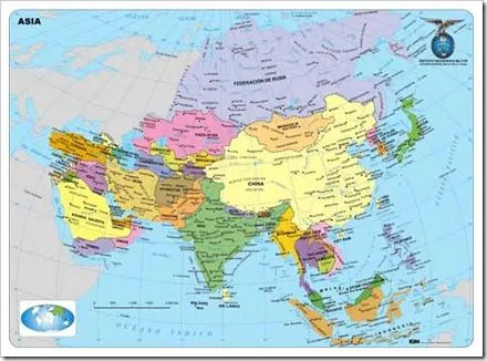 Mapa politico de los continentes con nombres - Imagui