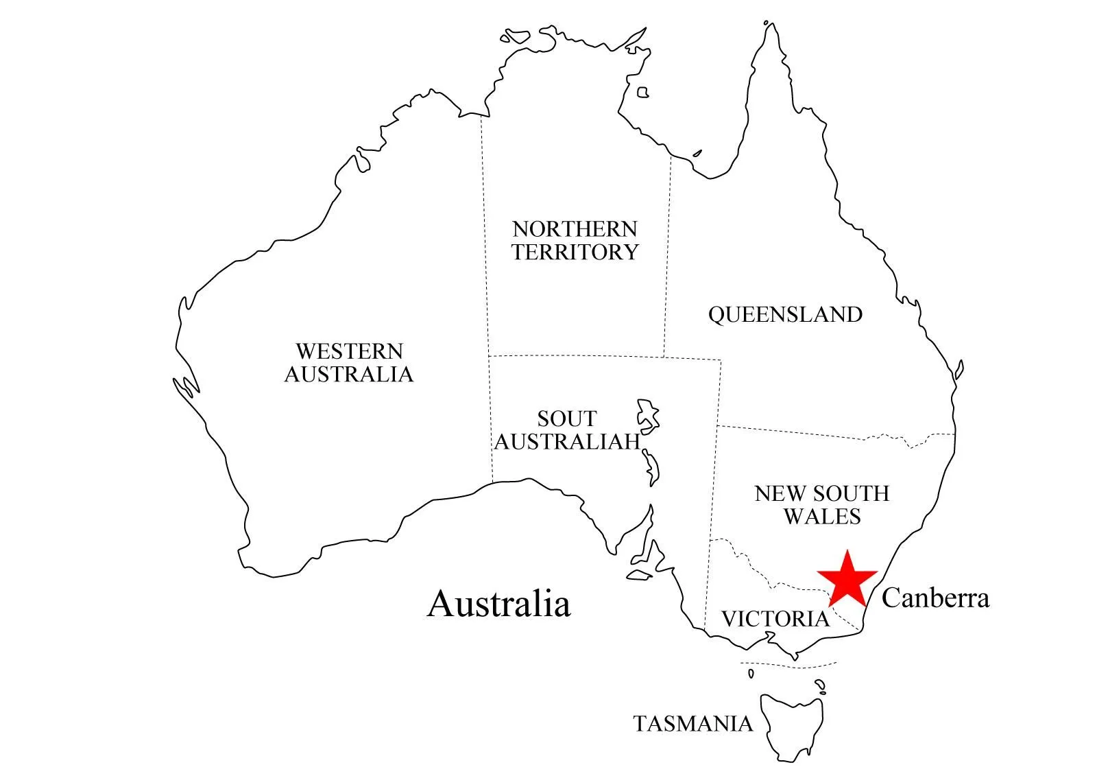 Mapa político de Australia para imprimir Mapa de estados de ... Mapa político de Australia para imprimir Mapa de estados de ...