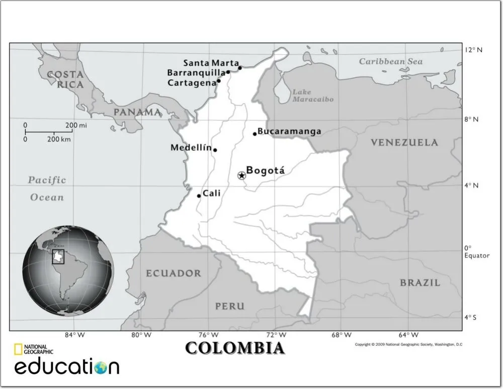 Mapa político de Colombia para imprimir Mapa de departamentos de ... Mapa político de Colombia para imprimir Mapa de departamentos de ...