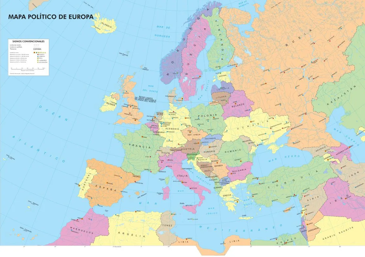 Mapa político de Europa Mapa de países y capitales de Europa. IGN ... Mapa político de Europa Mapa de países y capitales de Europa. IGN ...