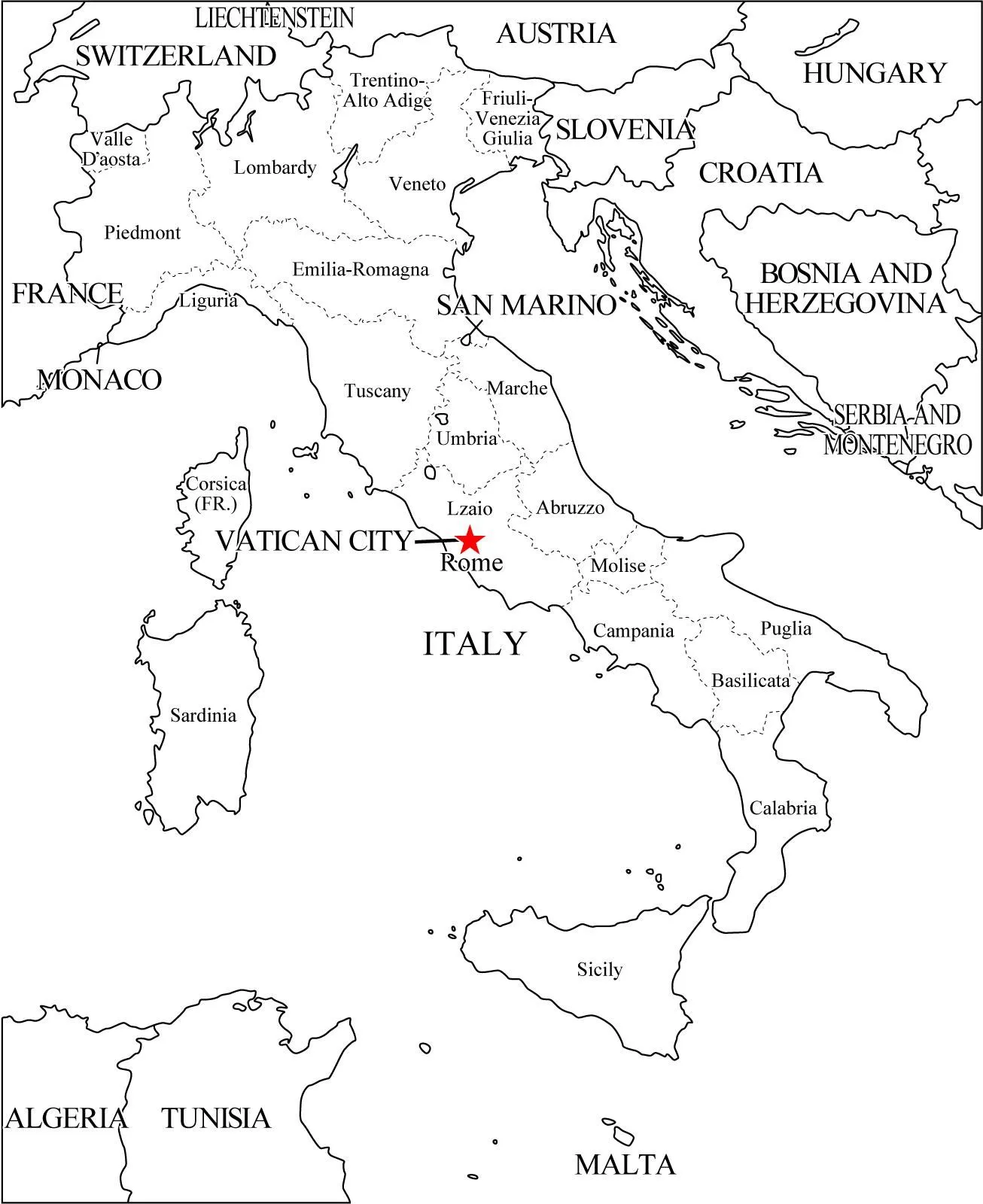 Mapa político de Italia para imprimir Mapa de regiones de Italia ... Mapa político de Italia para imprimir Mapa de regiones de Italia ...