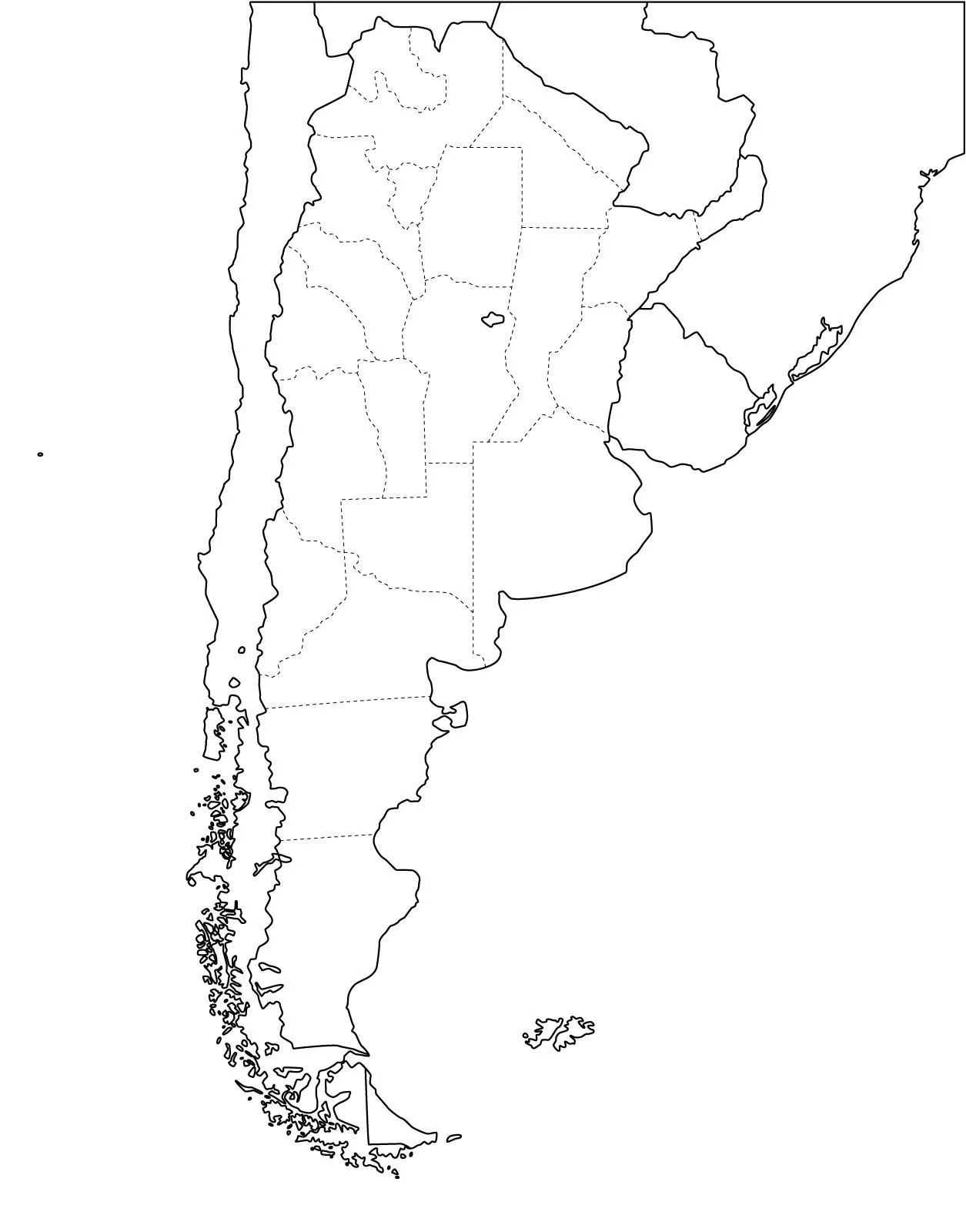 Mapa político mudo de Argentina para imprimir Mapa de provincias ... Mapa político mudo de Argentina para imprimir Mapa de provincias ...