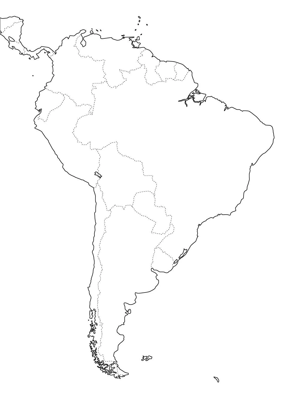 Mapa político mudo de Sudamérica para imprimir Mapa de países de ... Mapa político mudo de Sudamérica para imprimir Mapa de países de ...