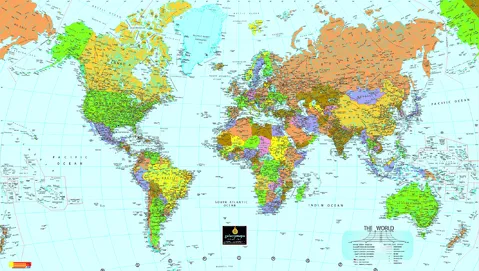 mudurchgehead: mapa del mundo politico