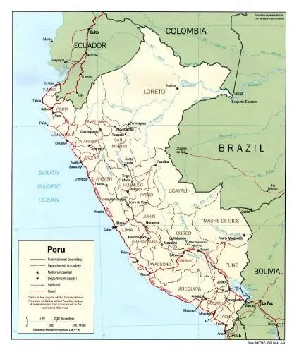 Peru Mapa Politico Geografico Tattoo