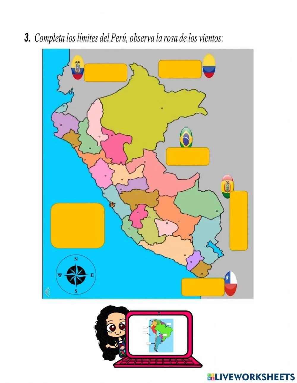Mapa político del perú worksheet | Live Worksheets Mapa político del perú worksheet | Live Worksheets