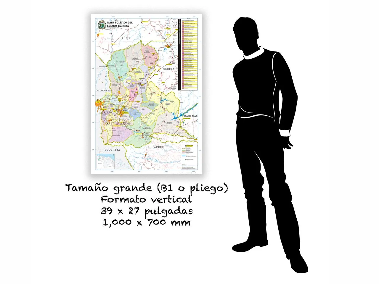 MAPA POLÍTICO DEL ESTADO TÁCHIRA – TAMAÑO GRANDE – 100% IMPERMEABLE – Pantepui MAPA POLÍTICO DEL ESTADO TÁCHIRA – TAMAÑO GRANDE – 100% IMPERMEABLE – Pantepui