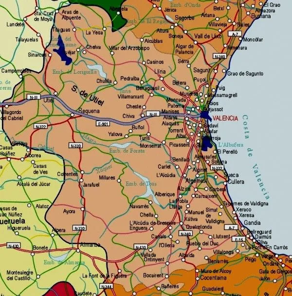 Mapa politico de valencia - Imagui