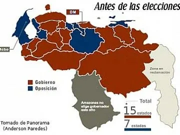 Nuevo mapa político: Venezuela antes y después de las elecciones Nuevo mapa político: Venezuela antes y después de las elecciones