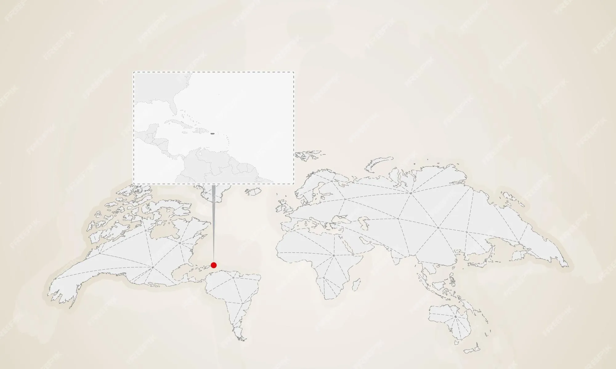 Mapa de puerto rico con países vecinos fijados en el mapa mundial | Vector Premium Mapa de puerto rico con países vecinos fijados en el mapa mundial | Vector Premium
