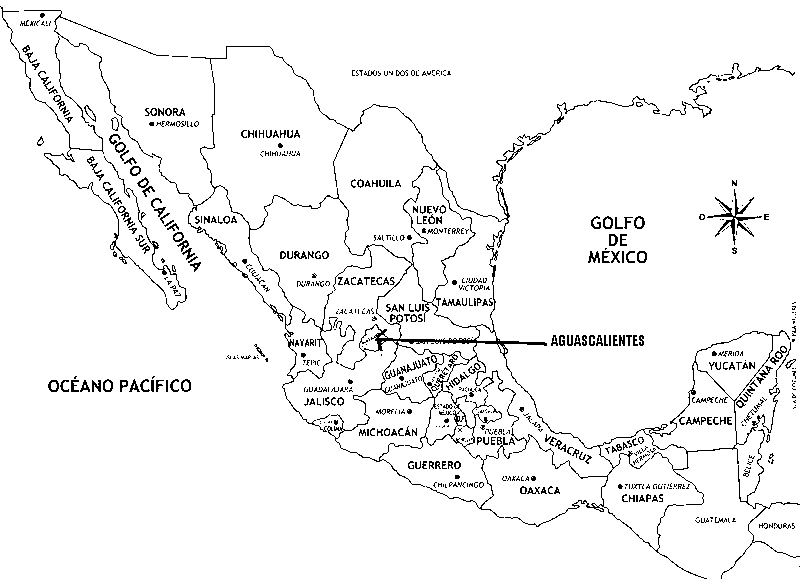 Mapa De La Republica Mexicana