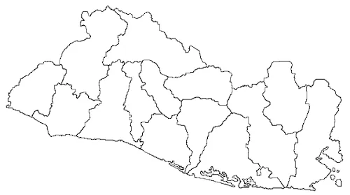 Mapa de El Salvador para colorear - Mapa de El Salvador Mapa de El Salvador para colorear - Mapa de El Salvador