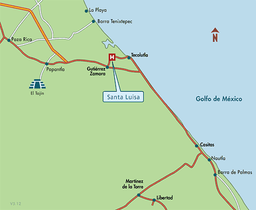 Mapa de Ubicacion Hotel Santa Luisa, Tecolutla Mexico Mapa de Ubicacion Hotel Santa Luisa, Tecolutla Mexico
