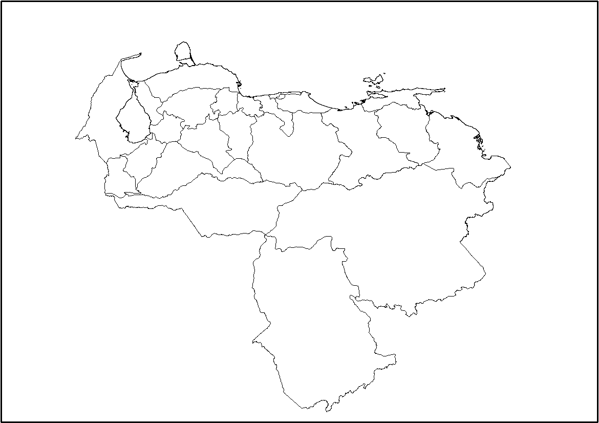 Mapa de Venezuela para Colorear: Imágenes y Dibujos del Mapa venezolano  para imprimir