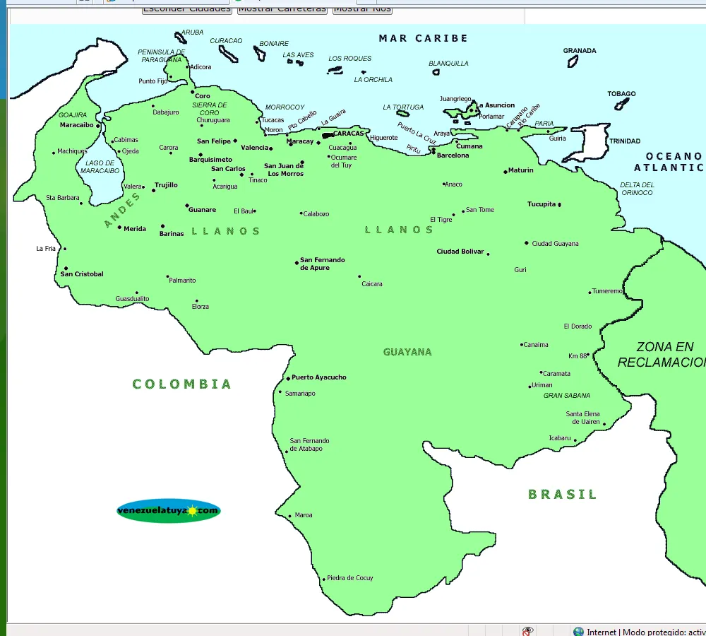 Mapa de Venezuela - Venezuela Tuya