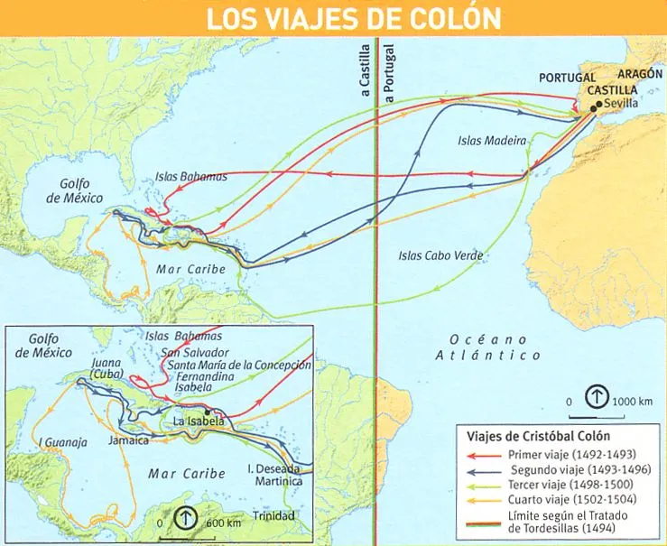 Imagenes de todos los viajes en mapa de colon - Imagui Imagenes de todos los viajes en mapa de colon - Imagui