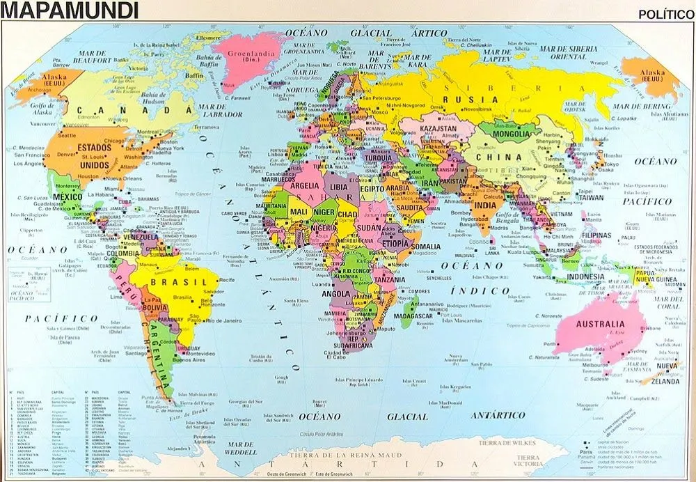 Mapamundi, 100 mapas del mundo para imprimir y descargar gratis Mapamundi, 100 mapas del mundo para imprimir y descargar gratis