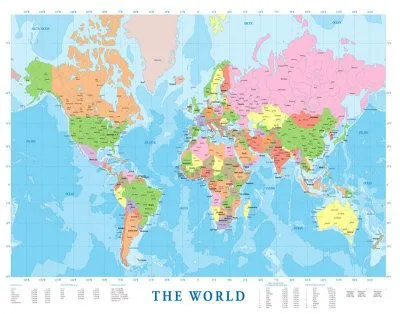 Mapamundi Arte en AllPosters.