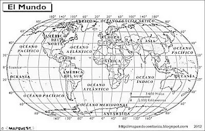 Mapa mundi a blanco y negro - Imagui