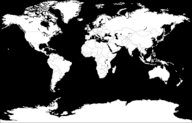 Mapamundi blanco y negro puntos - Imagui