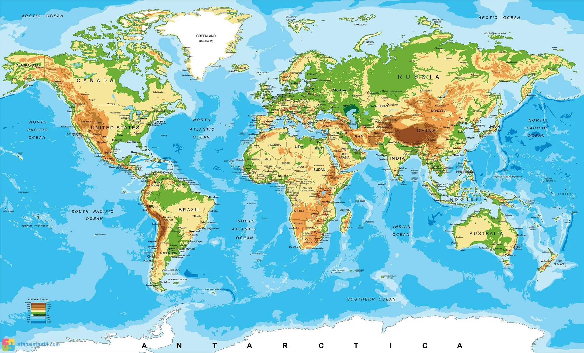 Mapamundi: Los 7 mapas del mundo temáticos más utilizados - Etapa Infantil Mapamundi: Los 7 mapas del mundo temáticos más utilizados - Etapa Infantil