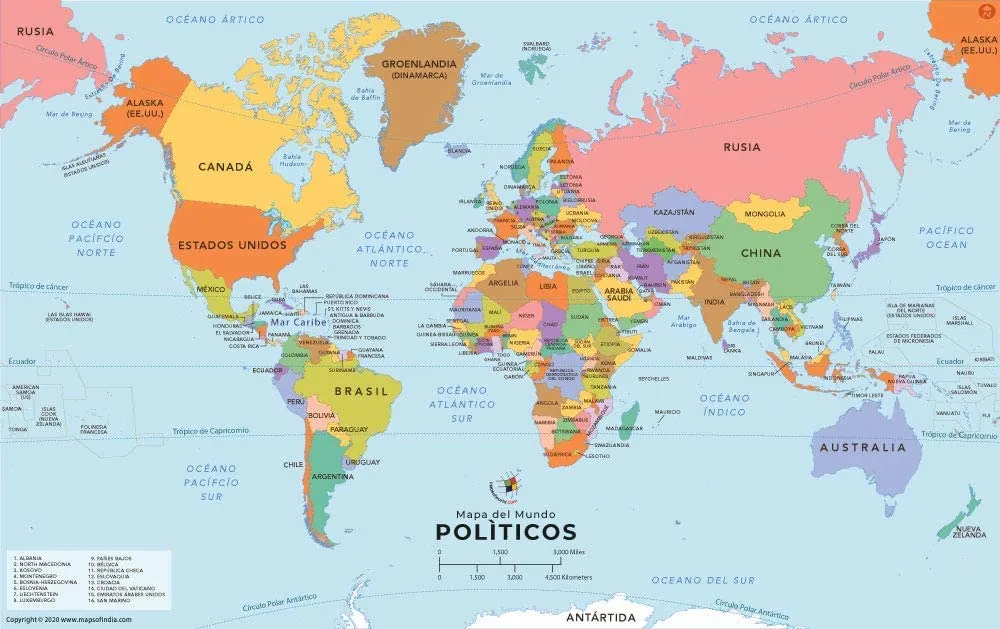 Mapamundi por países - Imágenes y fotos con los nombres Mapamundi por países - Imágenes y fotos con los nombres