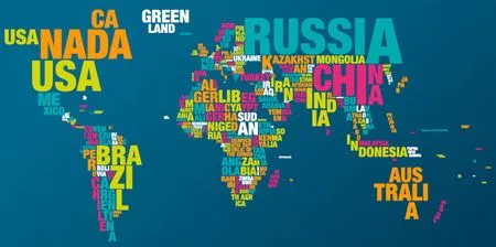 Mapamundi hecho con tipografías | portafolio blog Mapamundi hecho con tipografías | portafolio blog