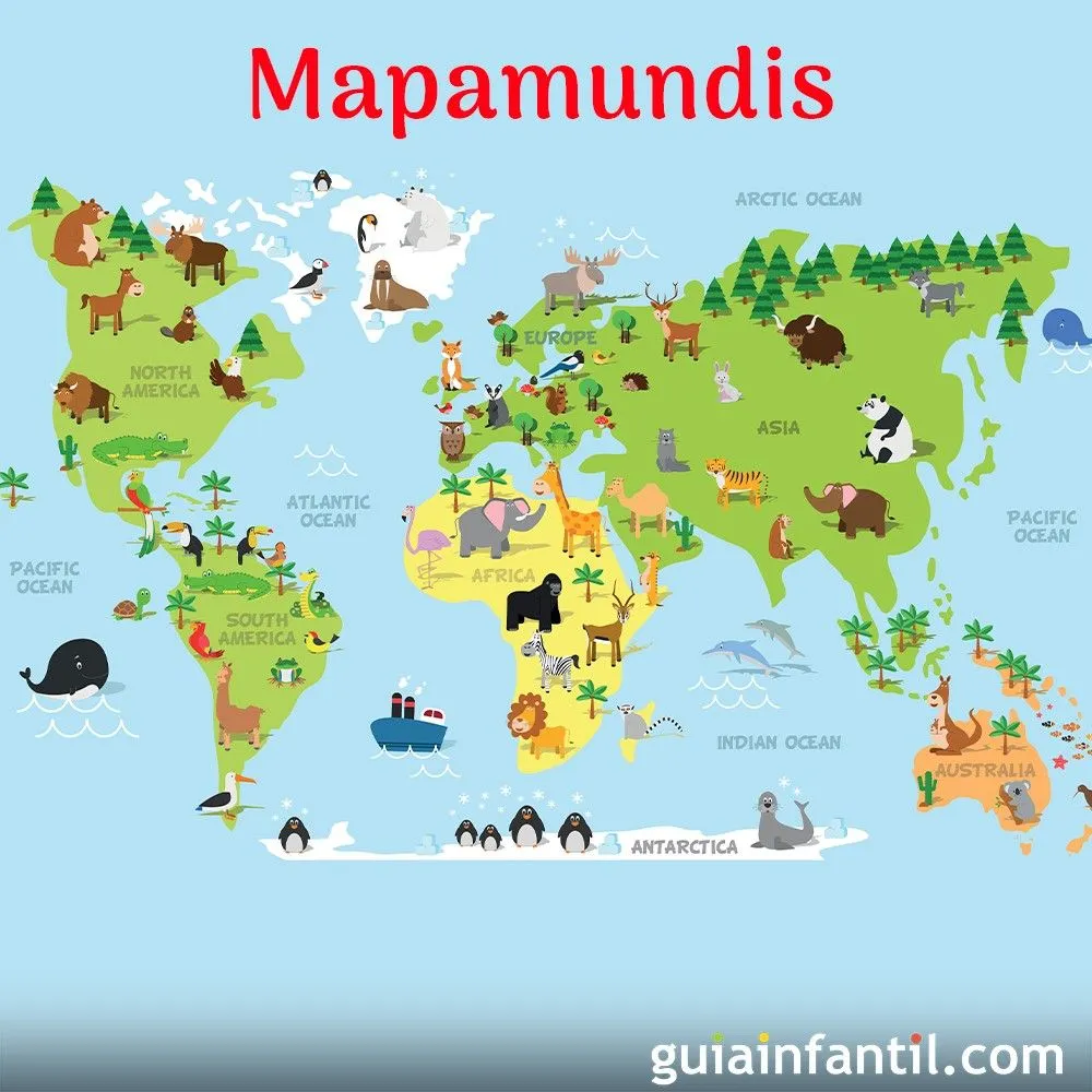 Mapamundis diseñados para niños de preescolar y primaria muy prácticos Mapamundis diseñados para niños de preescolar y primaria muy prácticos