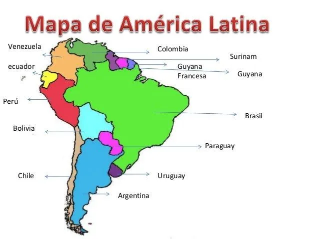 Mapas de america con nombres - Imagui