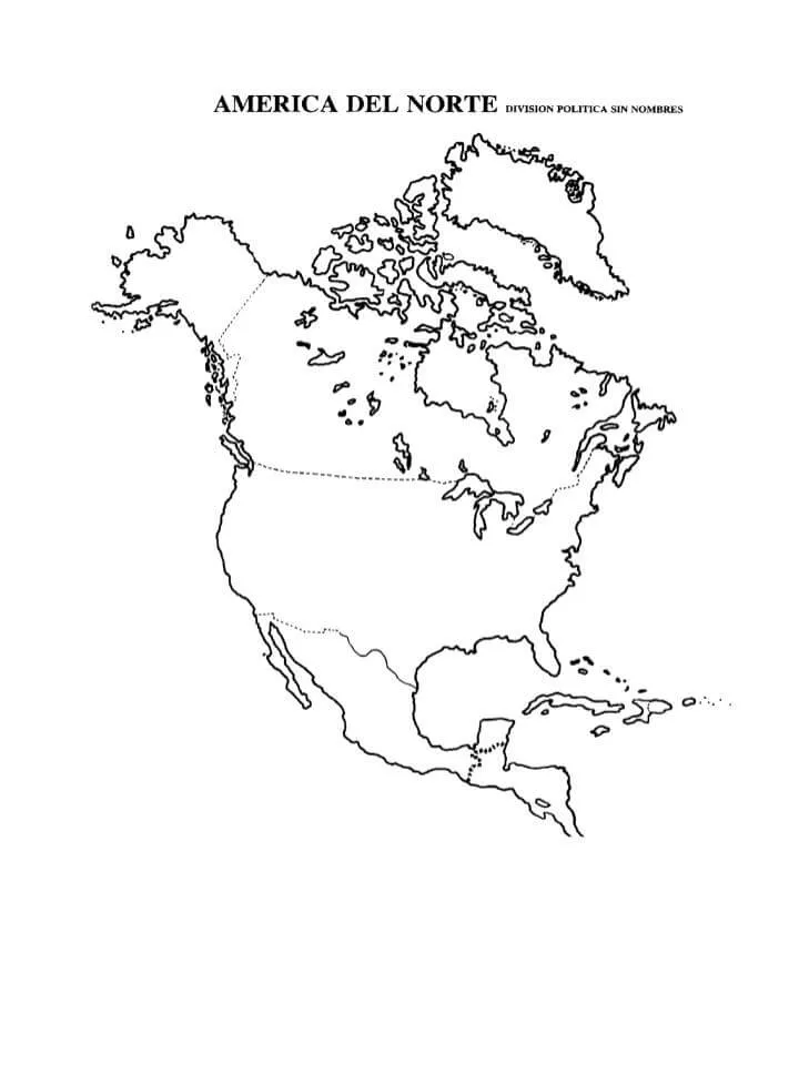 Mapas de América del Norte - Descarga ahora con nombres Mapas de América del Norte - Descarga ahora con nombres