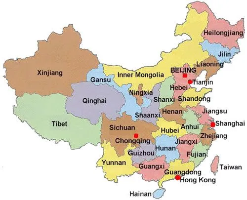 Mapas de China para imprimir - Imagui