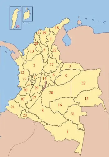 Mapas de Colombia - Sudamérica