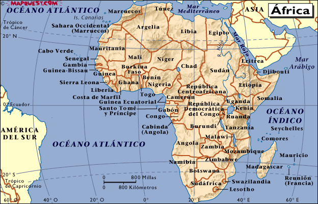 Mapas Continentales y Regionales del Mundo